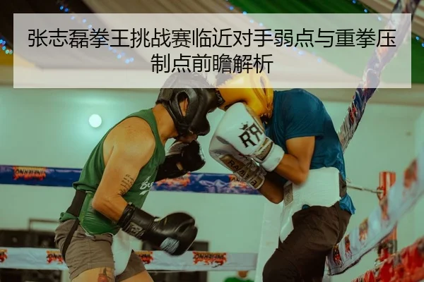 张志磊拳王挑战赛临近对手弱点与重拳压制点前瞻解析